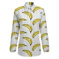 thumbnail image 4 of Cute Yellow Banana Long Sleeve Blouse Woman Streetwear Casual Shirts Summer Oversize Woman Streetwear Clothing Birthday Present, 4 of 7