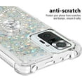 thumbnail image 4 of Case for Xiaomi Redmi Note 10 Pro/Note 10 Pro Max with Creativity Clear Quicksand Glitter Flowing Floating Soft w/Stand Bling Diamond Sparkle Phone Cover for Redmi Note 10 Pro  Silver, 4 of 14