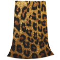 thumbnail image 2 of Fotbe Golden Leopard Glitter Manta de Franela Acolchonada con Estampado, Súper Suave y Esponjosa, Extra Grande para Sofá, Cama, Uso Todo el Año-80"x60", 2 of 7