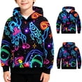 thumbnail image 3 of WOYY Boys Long Sleeve Hoodie Kids Astronaut Graphic Pullover Hooded Sweatshirt, Size 3-14, 3 of 6