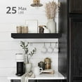 thumbnail image 4 of Floating Shelves for Wall Bathroom Shelf Bedroom Kitchen Living Room Hanging Book Shelves Small Farmhouse Decor 16 inch Set of 3, Rustic Brown (015-BN3), 4 of 10