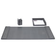 thumbnail image 1 of Ensemble de Bureau 3 Pcs en Cuir Noir Véritable, 1 of 1