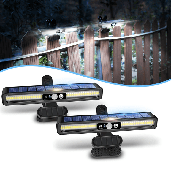 36-LED Solar Motion Sensor Light - 10,000 Lumens IP65 Waterproof, Wall/Clamp Mount Outdoor Lighting for Garden/Garage/Camping