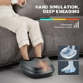 thumbnail image 3 of Shiatsu Foot Massager with Heat and Air Compression, Deep Kneading for Muscle Relief & Relaxation, Christmas Gifts for Women, Men, Fits up to Size 12, Dark Gray, 3 of 10