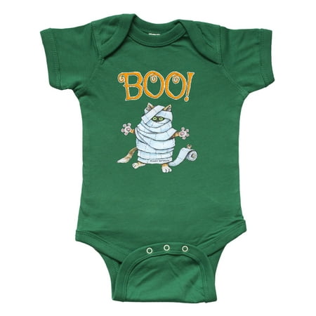 

Inktastic Boo with Mummy Cat Gift Baby Boy or Baby Girl Bodysuit