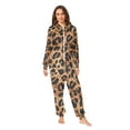 thumbnail image 2 of FORMRS Onesies Pajama for Adults Unisex Hoodie Winter Jumpsuit One Piece Sleepwear, Sizes S-2XL, Leopard Pattern, 2 of 7