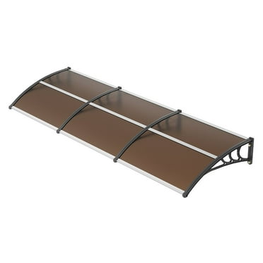 YeWindow Door Awning Canopy 38" x 117", UPF 50  Polycarbonate Entry Door Outdoor Window Awning Exterior, Front Door Overhang Awning for Sun Shutter, UV, Rain, Snow Protection, Hollow Sheet