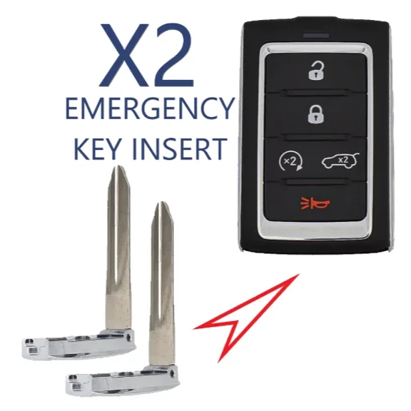 SET OF 2 Emergency Key For Jeep Grand Cherokee Wagoneer 2021 - 2026