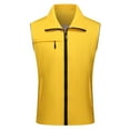 thumbnail image 2 of Taqqpue Women Men Casual Lightweight Outdoor Vest Solid Color Work Fish Photo Travel Vest Outerwear Windproof Softshell Sleeveless Jacket for Running Golf Hiking Travel, 2 of 7