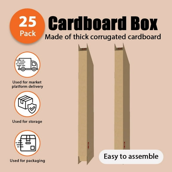 25-Pack Packaging Cartons - 29"x3"x39" Corrugated Boxes for Shipping & Storage