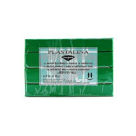 UPC: 0031002105080 | Van Aken Plastalina Modeling Clay – 4.5 lb  Green