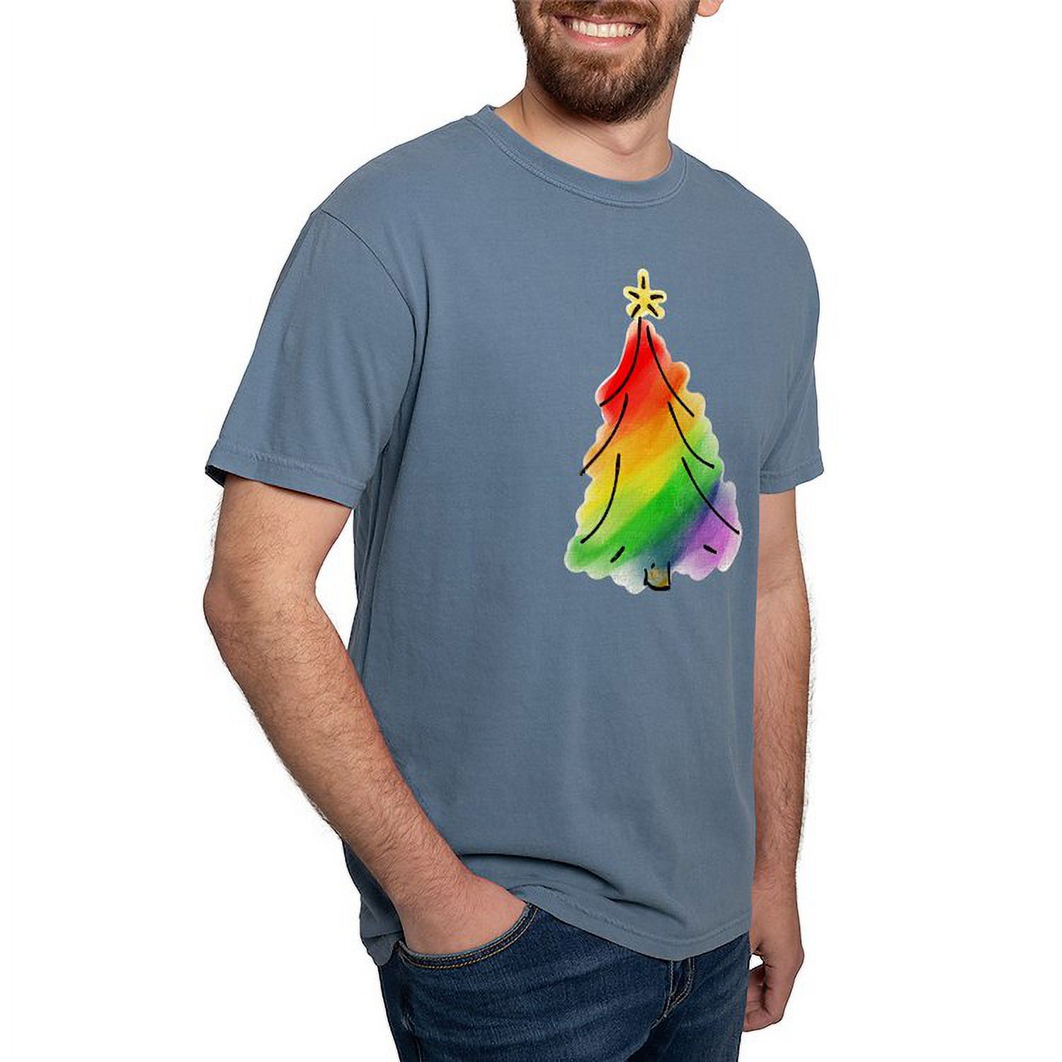 CafePress - Rainbowtree Copy - Mens Comfort Colors Shirt - image 4 of 5