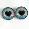 thumbnail image 6 of Light Blue Heart Pupil Sew-On Button Glass Eyes, 6 of 8