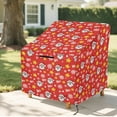 thumbnail image 6 of Renewold Patio Outdoor Chair Covers Waterproof Stacking Seat Cover Funiture Covering Christmas Decor for Lawn Lounge Seat, Swivel, Rocking Chairs, 32"W x 35"D x 36"H, Santa Claus Star Ho Ho Ho Red, 6 of 7