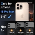 thumbnail image 2 of TEMOGU-Screen Protector for iPhone 16 Pro Max 6.9-Inch, One-Step Easy Installation with Auto-Alignment Bubble Free Box, 9H Tempered Glass Film, HD-Clear, 3-Pack, 2 of 4