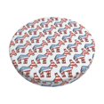 thumbnail image 3 of Picia Donkey pattern Round Stool Covers Comfy Seat Covers Stretch Removable WashableChair Slipcover Round Bar Chair Cushion Cover-14 inch, 3 of 7