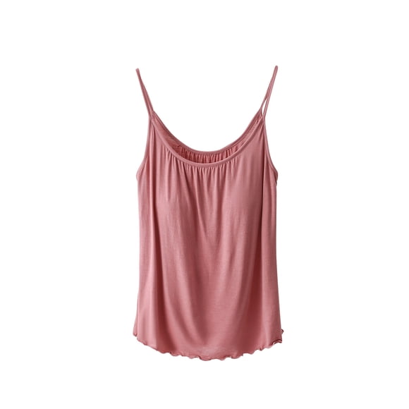 Yuyuzo Tank Top for Women Sleeveless Camis Tops with Built in Bras Padded Shirts Casual Loose Camis