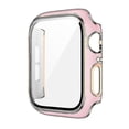 thumbnail image 2 of Vidrio + cubierta para Apple Watch Case 45 mm 41 mm 44 mm 40 mm Protector de pantalla de dos colores Parachoques Iwatch Series 7 6 Se 5 4 3 42 mm 38 mm Fiis(hy), 2 of 5