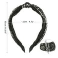 thumbnail image 4 of Unique Bargains 1 Pc Fashion Printed Knotted Headwrap for Women for Girls 6.69"x2.17" Black, 4 of 6