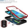 thumbnail image 5 of for iPhone 13 Pro 6.1" Stand Case with Slide Camera Cover Military Grade Heavy Duty  Rugged Dual Layer Full Body Shockproof Protection Built-in Ring Kickstand Magnetic Hard Back Case Red, 5 of 14