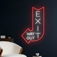 thumbnail image 2 of Handmadetneonsign Exit Way Out Direction Arrow Left Neon Sign, Arrow Led Sign, Arrow Left Led Light, 2 of 5
