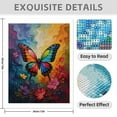thumbnail image 3 of Diamond Art Kit for Adults, Colorful Butterfly With Flowers Diamond Painting for Adults Beginners, 5D DIY Diamond Art Painting Kits, Colorful Diamond Painting Craft for Home Decor 12x16, 3 of 7