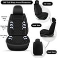 thumbnail image 2 of DIKSOAKR Fit Subaru Outback 2010-2024 Car seat Cover 5-seat Faux Leather Full Set Compatible Airbag, 2 of 5