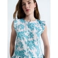 thumbnail image 4 of Free Assembly Women's Button Front Cotton Mini Dress with Flutter Sleeves, Sizes XS-XXL, 4 of 5