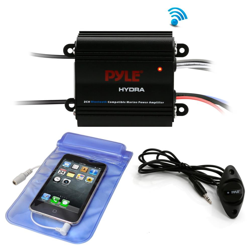 2-Ch Bluetooth Marine Amplifier Kit Waterproof Audio Power Amp System 