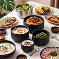 thumbnail image 6 of Onader 8-Piece Ceramic Bowls with Lid, Mixing Bowls Set of 4 for Kitchen Meal Prep Food Storage Leftover, Stoneware Serving Bowl for Cooking Baking, Matte Black, 6 of 11
