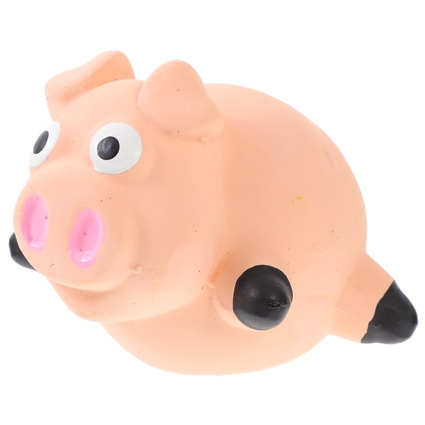 Juguete para masticar para perros, juguete para morder con forma de cerdo, chirriante para cachorros pequeños