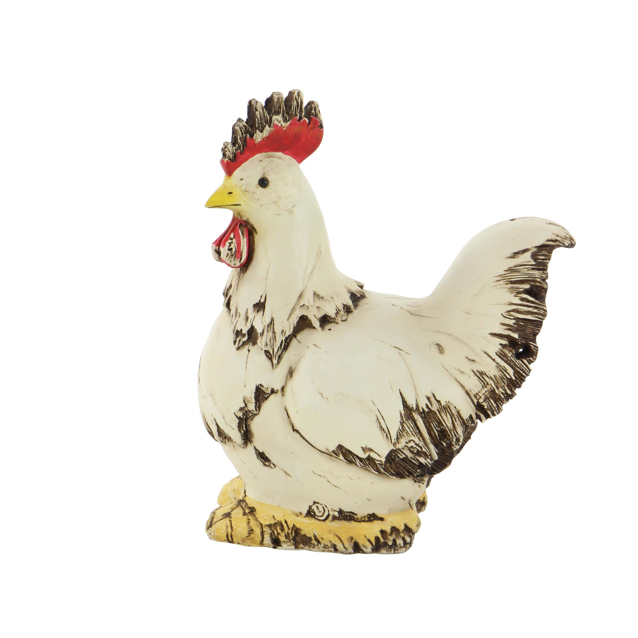 DecMode 12" Indoor Outdoor Rooster Garden Sculpture