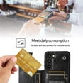 thumbnail image 3 of Design for Galaxy S23 Plus Case with Credit Card Holder Slot PU Leather Wallet Phone Cases Stand Kickstand Durable Shockproof Protective Cover for Samsung S23+ Women Men 6.6 inch Black, 3 of 12