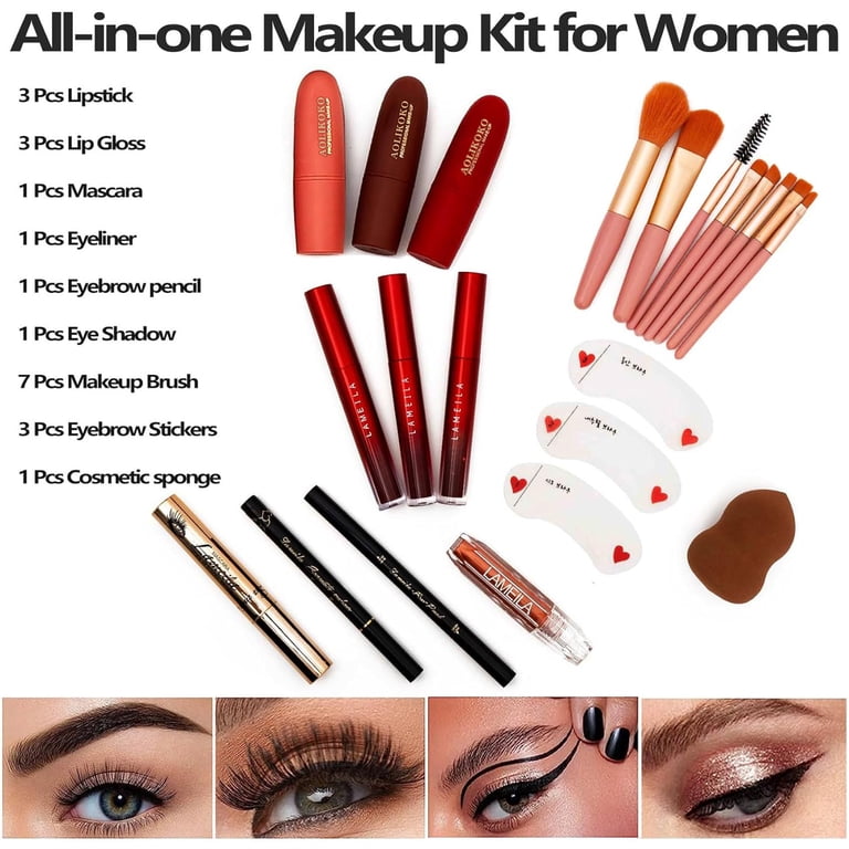 Miss Rose 190 Colors Makeup Kit, All in One Set for Women and