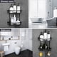 thumbnail image 3 of Estante de ducha sin taladrar, autoadhesivo, esquinero de ducha, accesorios de baño, 2 niveles, negro, 3 of 5