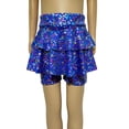 thumbnail image 5 of Godom Girls Sparkly Sequin Skirt 3T-14T Elastic Waist Shiny Mini Skater Cheerleader Dance Outfit,Blue, 5 of 6