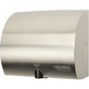 Global Industrial High Velocity Automatic Hand Dryer, Brushed Stainless Steel, 1