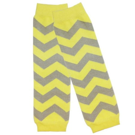 Colorful Baby Leg Warmers - ALLYDREW Colorful Baby Leg Warmers, Chevron Yellow and Grey