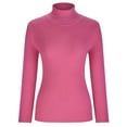 thumbnail image 4 of Women‘s Turtleneck Fall Winter Long Sleeve Sweater Jumper Warm Soft Ribbed Knitted Casual Solid Color Basic Slim Fit Pullover Tops(Coffee XL), 4 of 8
