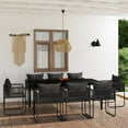 thumbnail image 1 of vidaXL 9 Piece Garden Dining Set Black, 1 of 4