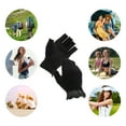 thumbnail image 5 of Unique Bargains 1 Pair Anti-slip Half Finger Lace Manicure Gloves Black, 5 of 6