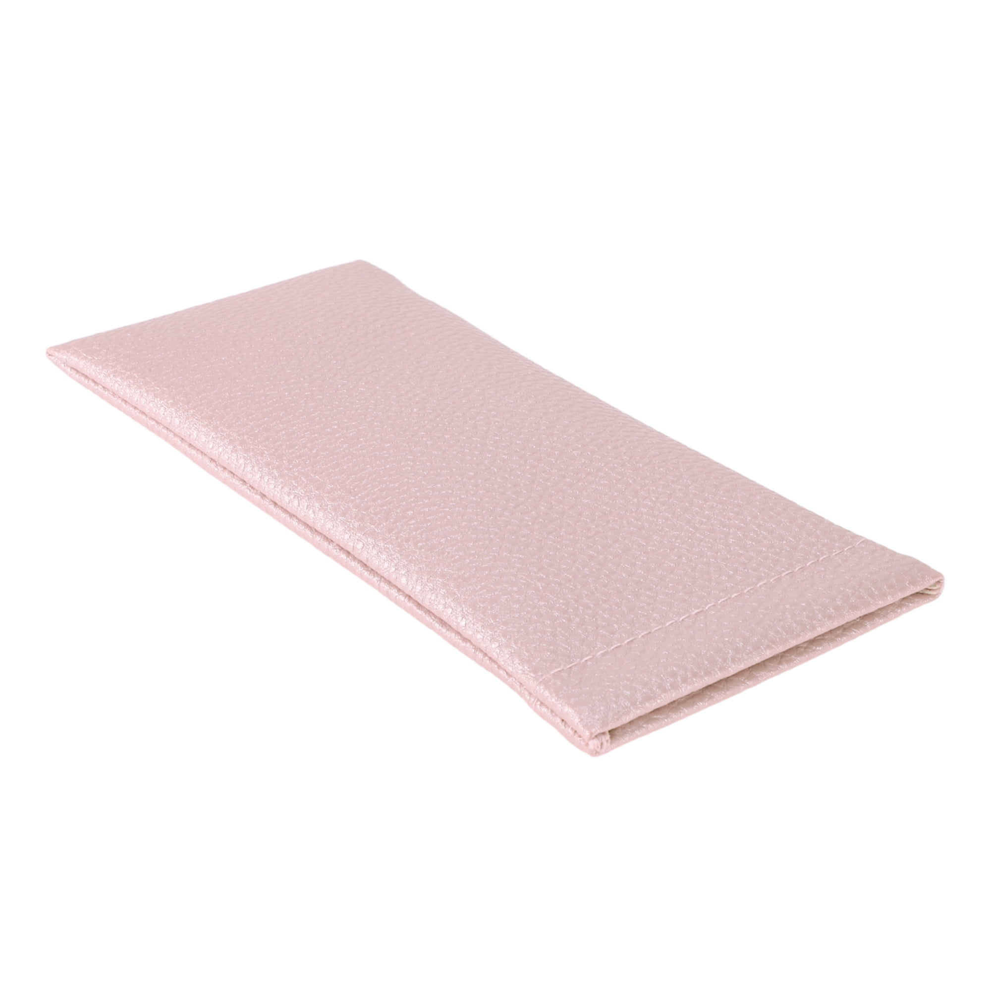 Unique Bargains Lychee Pattern Eyeglasses Bag Portable Eyeglasses Storage Case Light Pink
