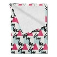 thumbnail image 2 of Geometric Soft Flannel Fleece Throw Blanket, Squares Circles and Triangles in Different Colors with Scribble Lines on White, Cozy Plush for Indoor and Outdoor Use, 70" x 90", Multicolor, by Ambesonne, 2 of 5