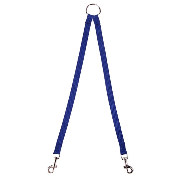 Nylon doble doble dos mascotas perros correa 2 vías acoplador caminar collar (azul) Tmvgtek Oficina Multiescena Multifunción