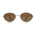 thumbnail image 5 of Trendy Hustler Snug Oval Hipster Metal Rim Sunglasses Gold - Brown, 5 of 8
