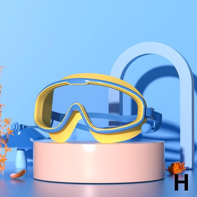 Silicone Swimming Goggles with Integrated Earplugs - High-Definition, Waterproof, Anti-Fog, One-Piece Design