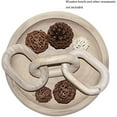 thumbnail image 4 of - 3 Link Wood Knot for Home Decoration,Wood Chain Link Decor,Decorations for Living Room, Rustic Farmhouse, Shelf,Coffee Table Decor, 4 of 7