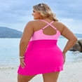 thumbnail image 2 of OUSITAID Women Plus Size Swimsuit One Piece Tummy Control Bathing Suits Swim Suits  (4XL  Black Green), 2 of 7