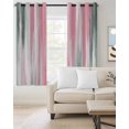 thumbnail image 2 of Pink Gray Blackout Curtains, Light Blocking Print Window Curtains, Contemporary Abstract Gradient Aesthetic Thermal Insulated Window Drapes for Living Room Kitchen Cafe 2 Panels, 84"W x 63"L, 2 of 9