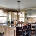 thumbnail image 2 of LNC Modern Farmhouse Black 3-Light Linear Chandelier with Glass Shade,25-in L, 2 of 9